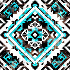 Teal Totem Pattern 13 Minky Fabric