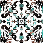 Teal Totem Pattern 6 Minky Fabric