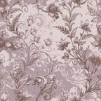 mauve, dusty rose, lavender, baroque florals, ornate scrollwork, paisley motifs, vintage botanical, decorative swirls, intricate flowers,, fabric panel, romantic pattern, elegant design, floral damask, ornamental vines, sophisticated palette, detailed foliage, decorative art, flowing curves, textile design