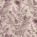 mauve, dusty rose, cream, beige, baroque florals, ornate flowers, botanical motifs, vintage pattern, elegant design,, fabric panel, floral vines, decorative leaves, romantic style, soft tones, intricate details, flowing stems, ornamental blooms, sophisticated pattern, muted palette