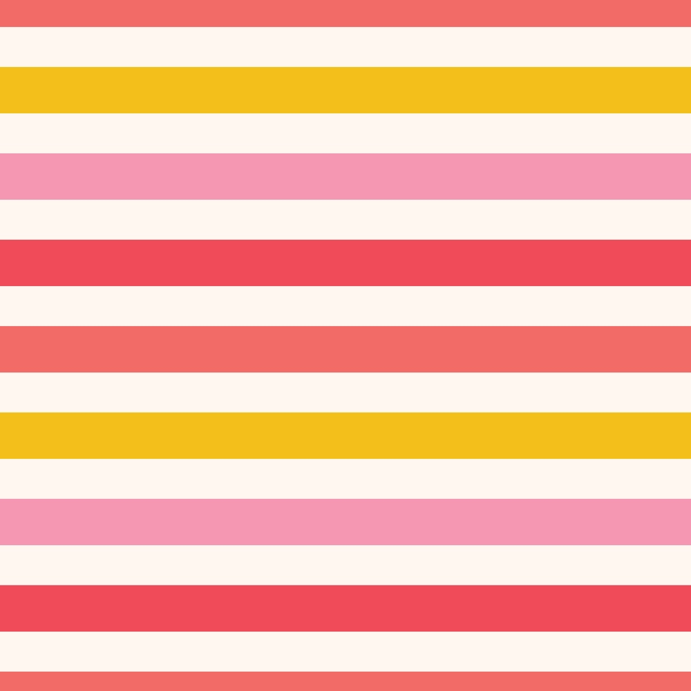 coral red, golden yellow, soft pink, cream white, horizontal stripes, beach colors, summer palette, warm tones,, fabric panel, striped pattern, tropical colors, vacation theme, sunset hues, cheerful stripes, bright colors, cotton fabric, geometric stripes