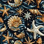 Ocean Jewels Pattern 2 Minky Fabric