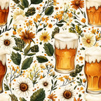 Beer Garden Florals Pattern 11 Minky Fabric