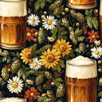 Beer Garden Florals Pattern 13 Minky Fabric