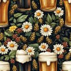 Beer Garden Florals Pattern 14 Minky Fabric