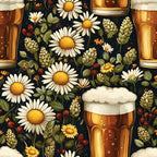 Beer Garden Florals Pattern 15 Minky Fabric