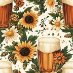 Beer Garden Florals Pattern 18 Minky Fabric