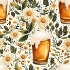 Beer Garden Florals Pattern 1 Minky Fabric