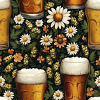 Beer Garden Florals Pattern 20 Minky Fabric