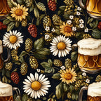 Beer Garden Florals Pattern 4 Minky Fabric