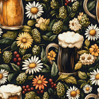 Beer Garden Florals Pattern 5 Minky Fabric