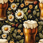 Beer Garden Florals Pattern 7 Minky Fabric