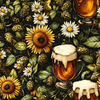 Beer Garden Florals Pattern 8 Minky Fabric