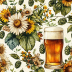 Beer Garden Florals Pattern 9 Minky Fabric