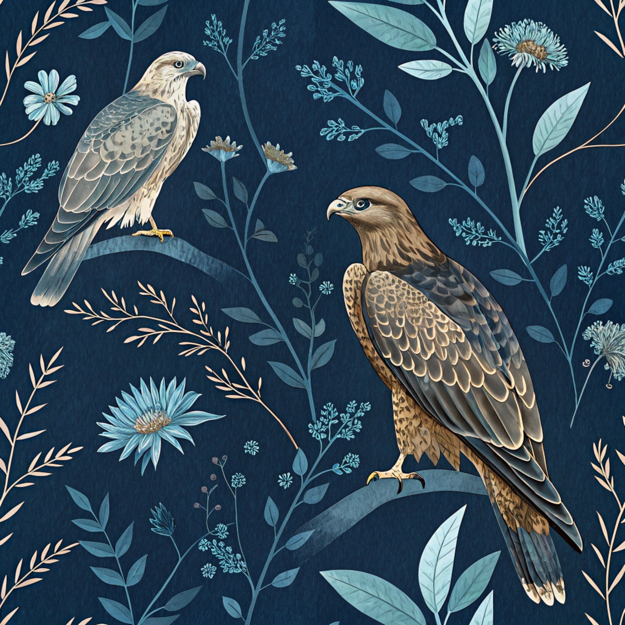 Gilded Falcons Pattern 11 Minky Fabric
