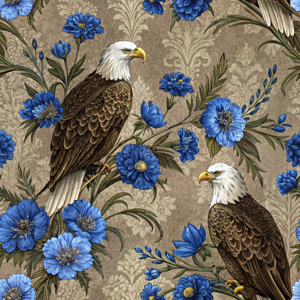 Gilded Falcons Pattern 16 Minky Fabric