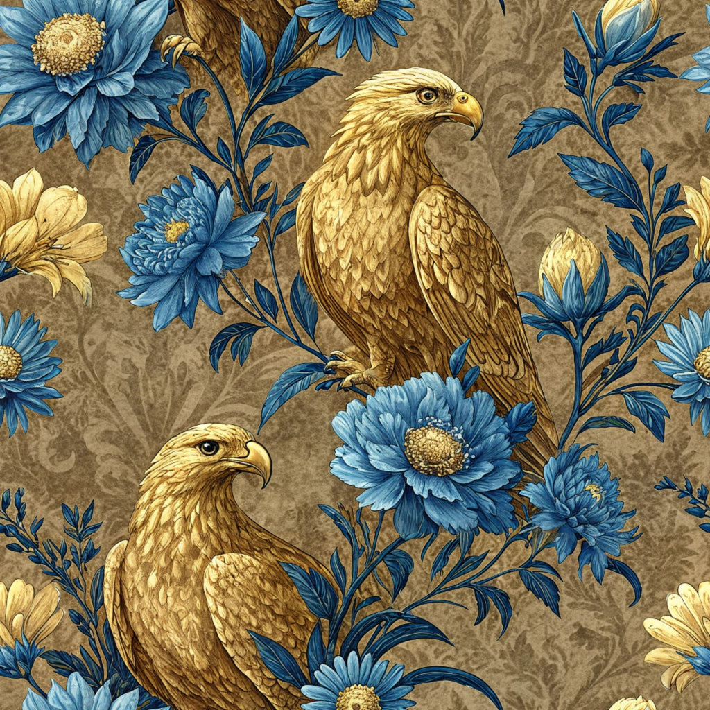 Gilded Falcons Pattern 17 Minky Fabric
