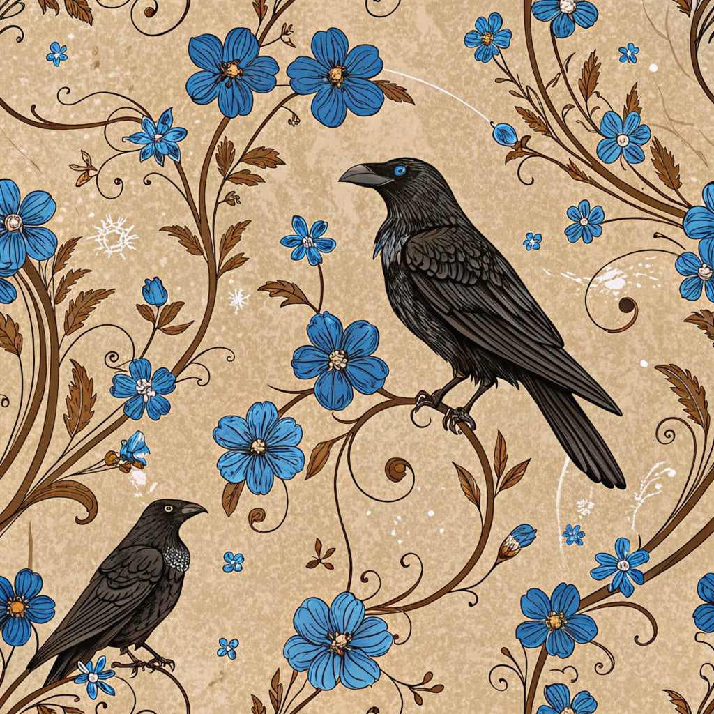 Gilded Falcons Pattern 2 Minky Fabric