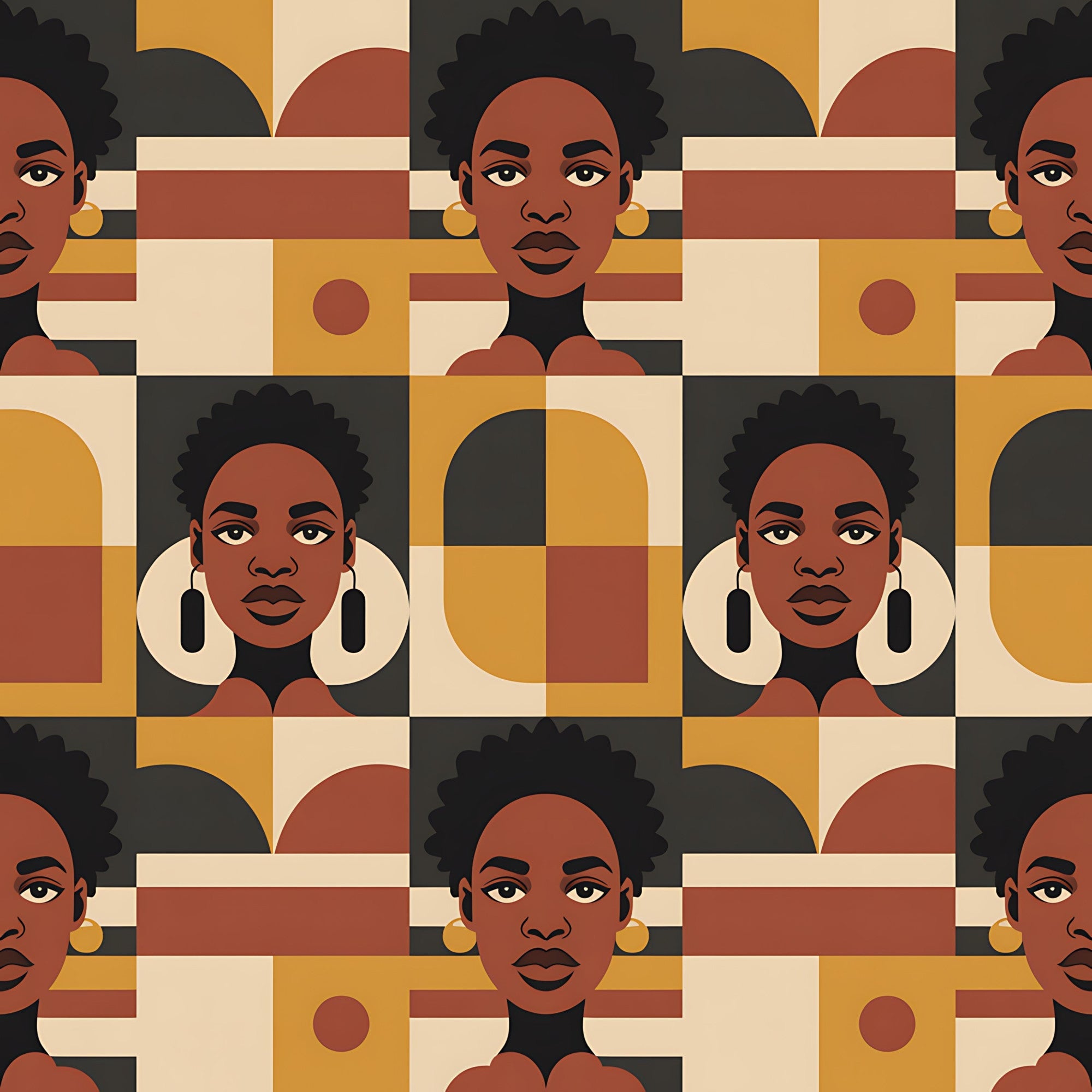 Heritage Portraits Pattern 1 Minky Fabric
