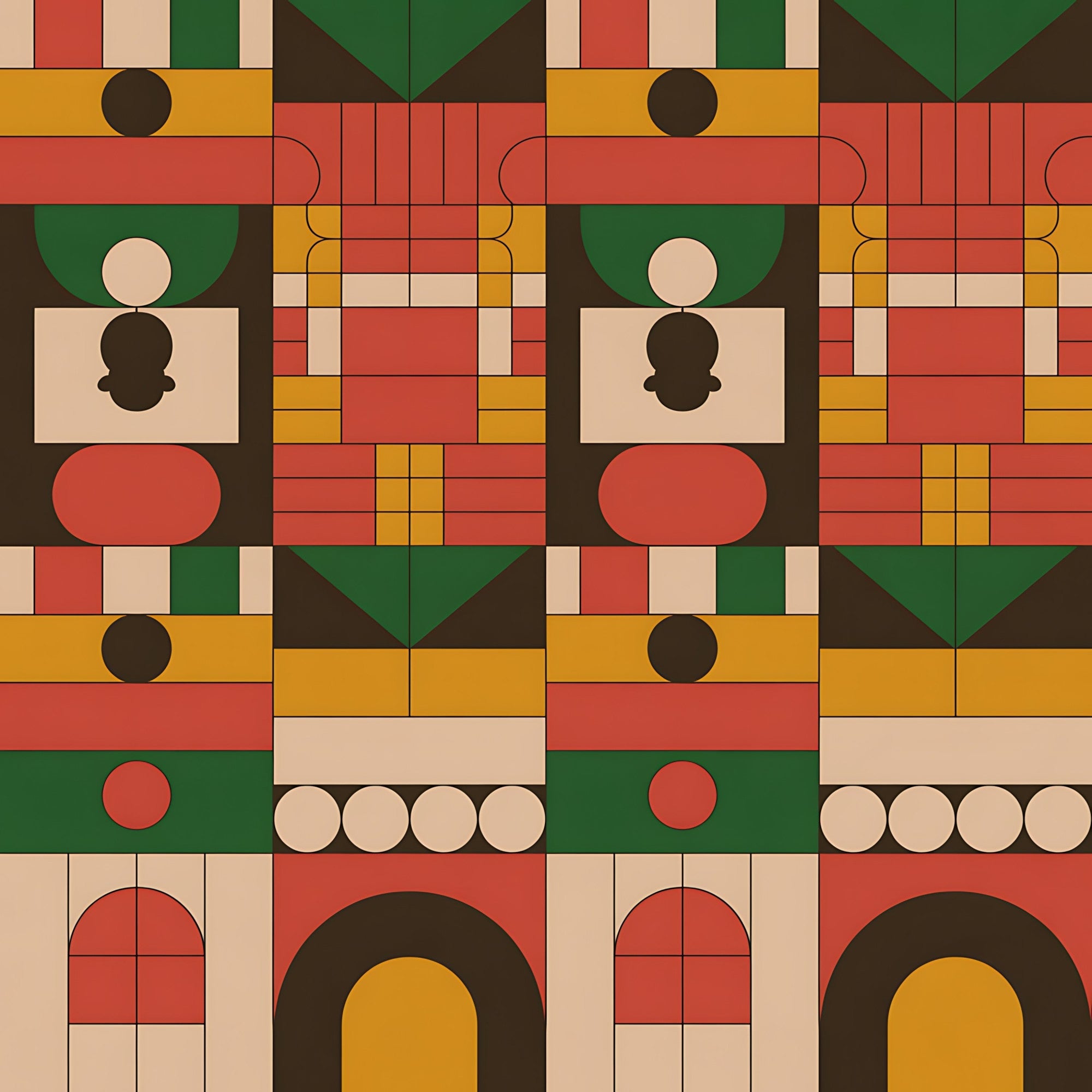 Heritage Portraits Pattern 17 Minky Fabric