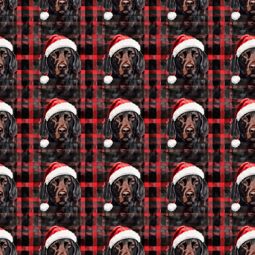 Santa Paws Plaid Pattern 1 Minky Fabric
