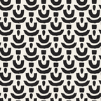 black and white, monochrome, abstract shapes, geometric doodles, curved lines, organic forms, minimalist design, modern pattern,, fabric panel, repetitive motifs, hand-drawn style, contemporary art, neutral colors, crafting material, sewing fabric, artistic doodles, flowing shapes