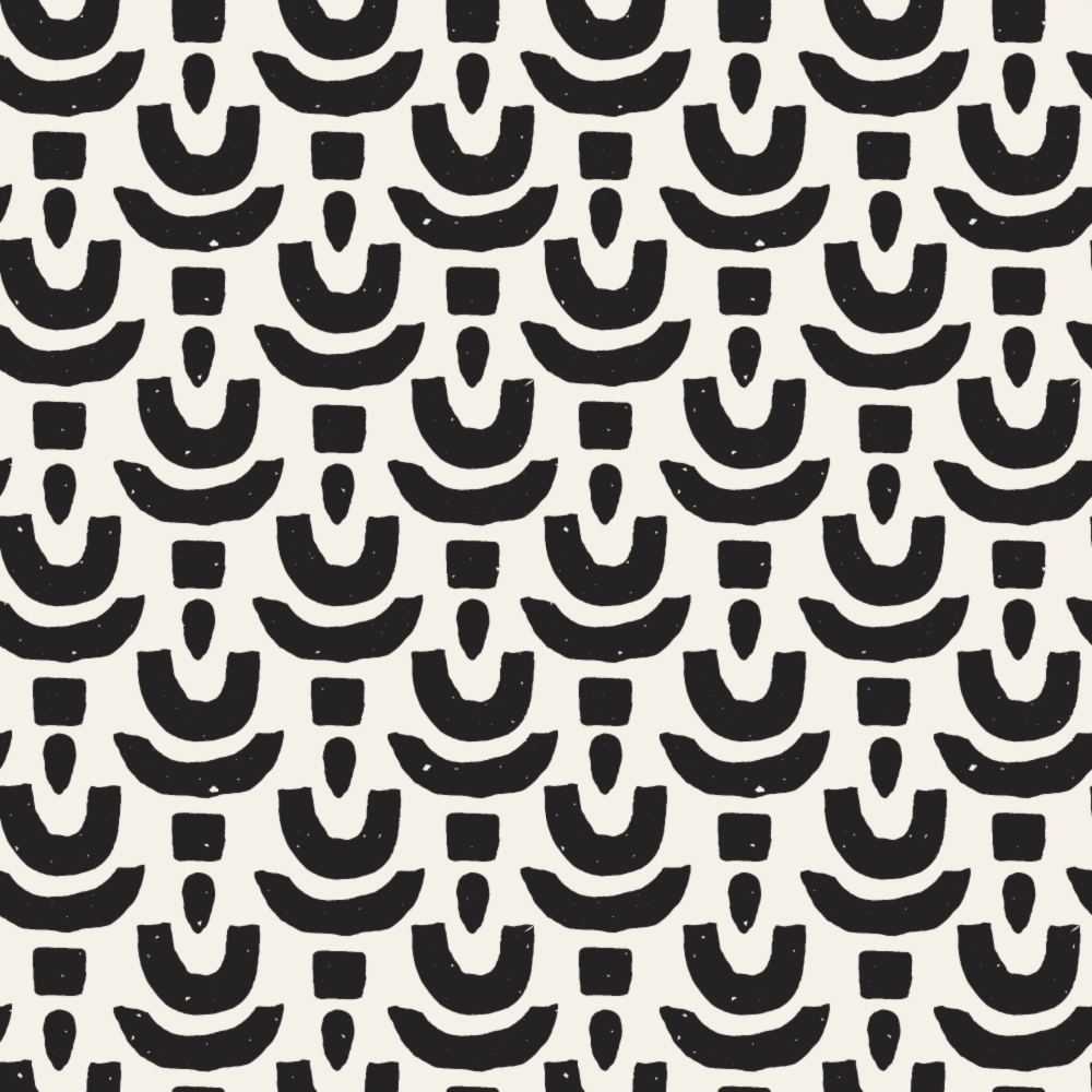 black and white, monochrome, abstract shapes, geometric doodles, curved lines, organic forms, minimalist design, modern pattern,, fabric panel, repetitive motifs, hand-drawn style, contemporary art, neutral colors, crafting material, sewing fabric, artistic doodles, flowing shapes
