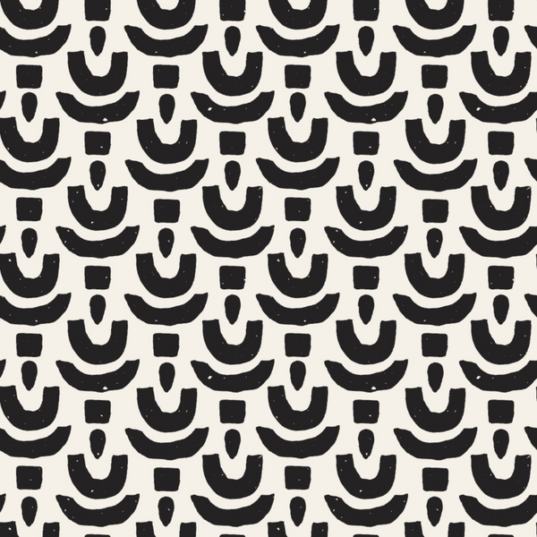 black and white, monochrome, abstract shapes, geometric doodles, curved lines, organic forms, minimalist design, modern pattern,, fabric panel, repetitive motifs, hand-drawn style, contemporary art, neutral colors, crafting material, sewing fabric, artistic doodles, flowing shapes