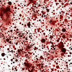 blood red, crimson, dark burgundy, white background, spatter pattern, splatter design, droplets, stains, forensic theme, crime scene, halloween fabric, horror aesthetic, gothic style, realistic blood, medical theme,, fabric panel, dramatic pattern, macabre design, specialty print