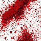 red, crimson, burgundy, white, black, blood spatter, splatter pattern, drops, stains, splatters, horror theme, gothic, halloween, spooky, abstract pattern,, fabric panel, dramatic, intense, textured design