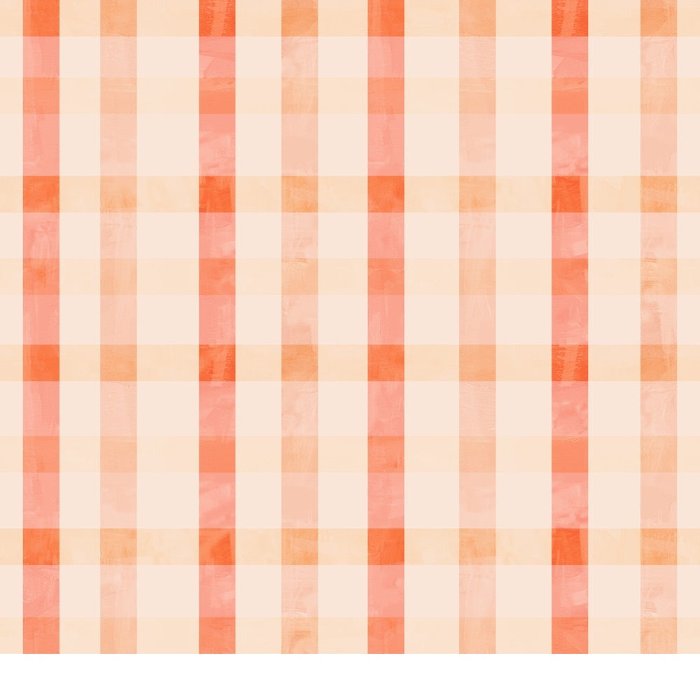 peach, blush, coral, salmon, cream, ivory, gingham, check pattern, plaid, squares, geometric, soft pastels, watercolor effect,, fabric panel, spring colors, warm tones, checkered design, peachy pink, subtle texture