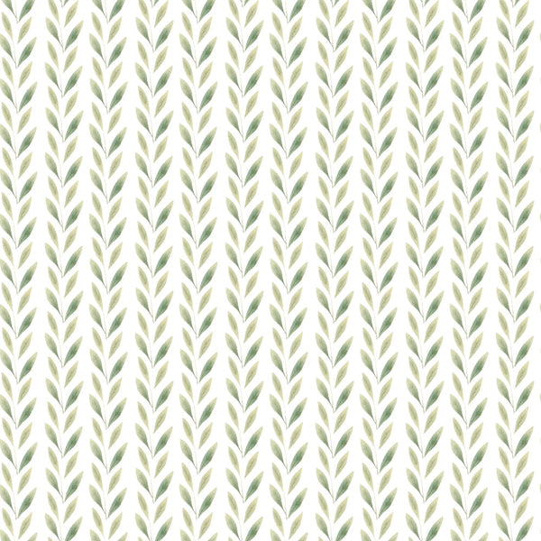 sage green, cream, white, leaf pattern, botanical motif, vine design, nature inspired,, fabric panel, delicate leaves, organic shapes, soft green, muted tones, flowing vines, botanical print, natural elements, spring theme, fresh foliage, repeating pattern, garden motif