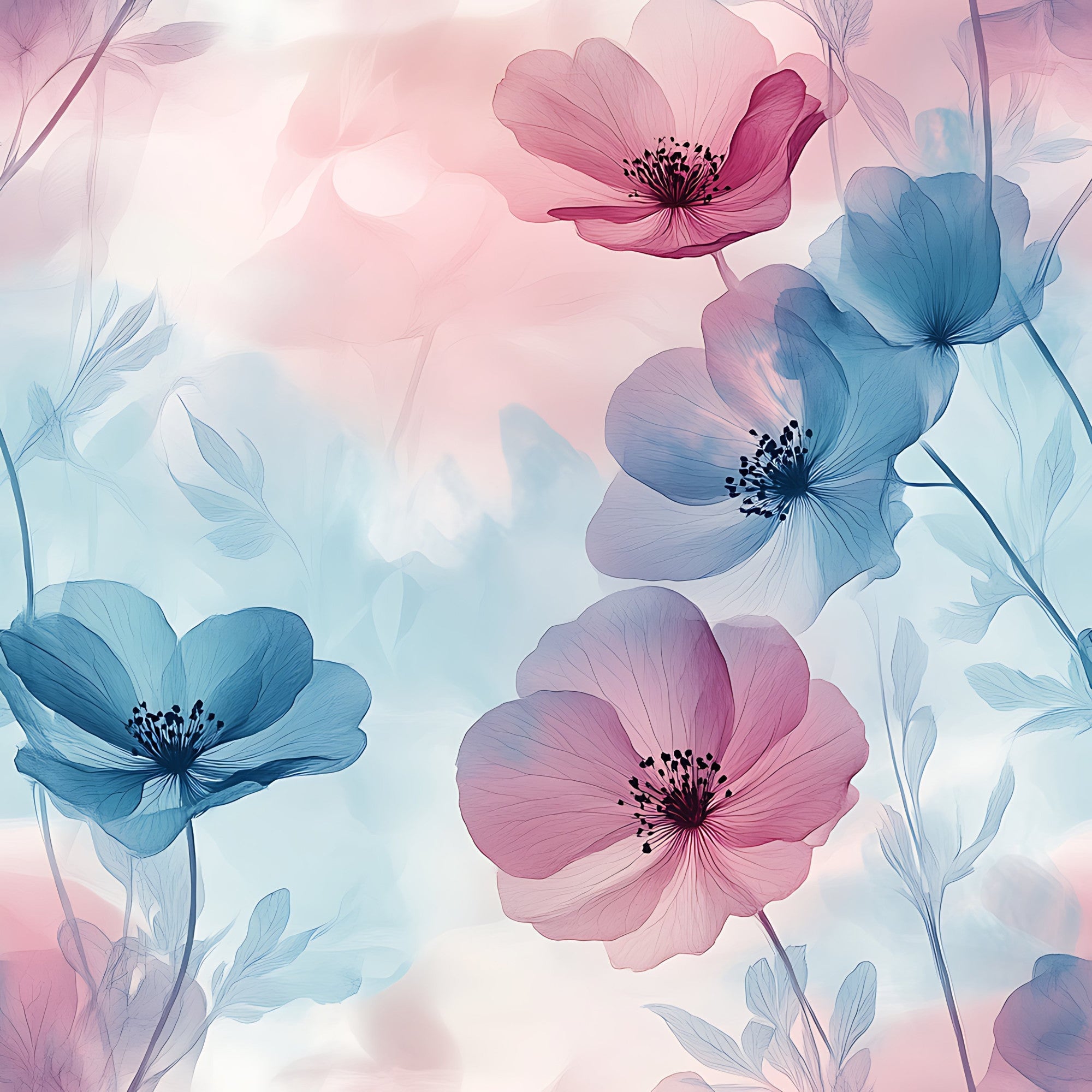 Blossom Mist Delight Pattern 13 Minky Fabric