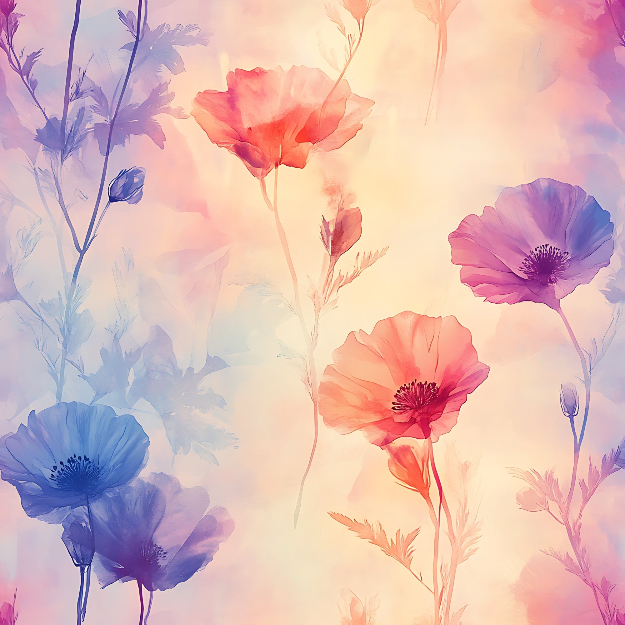 Blossom Mist Delight Pattern 17 Minky Fabric
