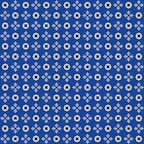royal blue, white, bandana pattern, paisley motifs, star shapes, floral elements, geometric design, repeating pattern,, fabric panel, western style, americana, vintage inspired, symmetrical layout, decorative motifs, cotton fabric, crafting material, small scale print, intricate details