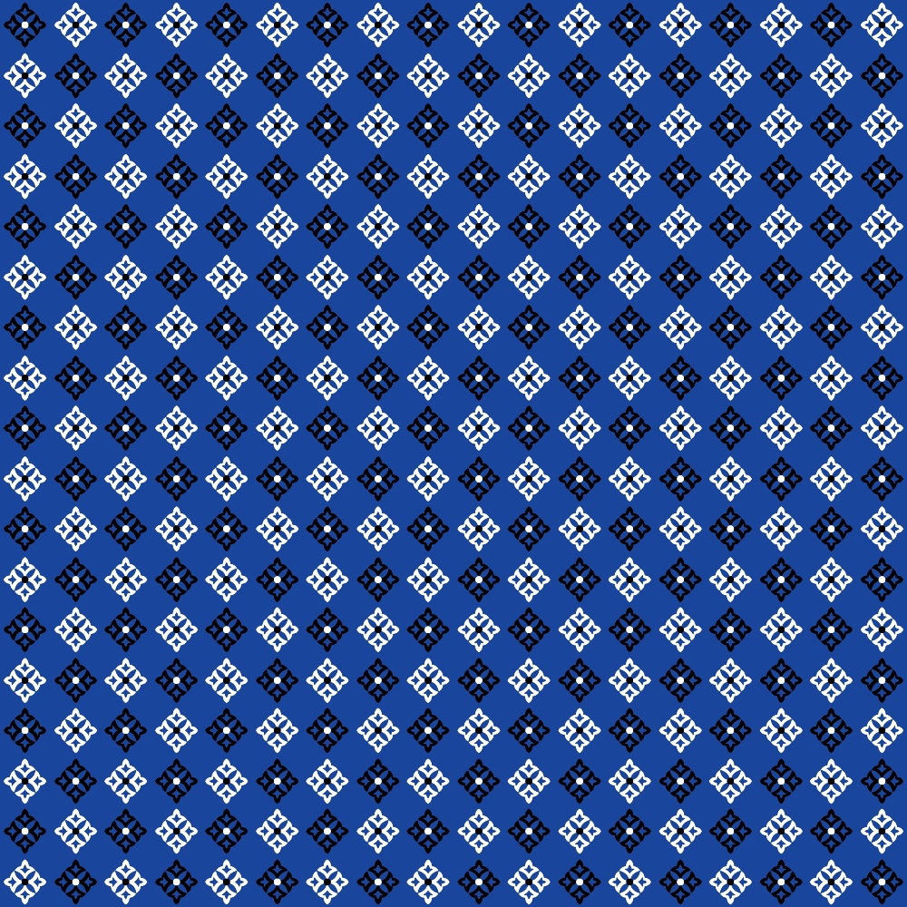 blue, navy blue, white, black, bandana pattern, paisley motifs, diamond shapes, geometric design, repeating pattern,, fabric panel, western style, checkerboard layout, contrasting colors, intricate details, symmetrical design, folk art style, americana motif
