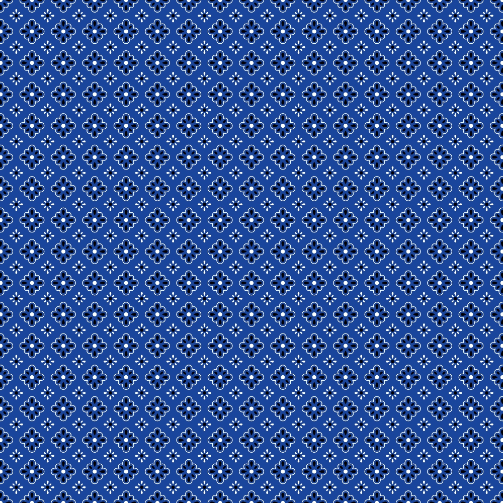 blue, navy blue, white, bandana pattern, paisley motifs, floral designs, quatrefoil shapes, geometric pattern, repetitive design, western style, cowboy aesthetic,, fabric panel, diamond grid layout, intricate details, symmetrical pattern, americana style, country western, cotton fabric, crafting material