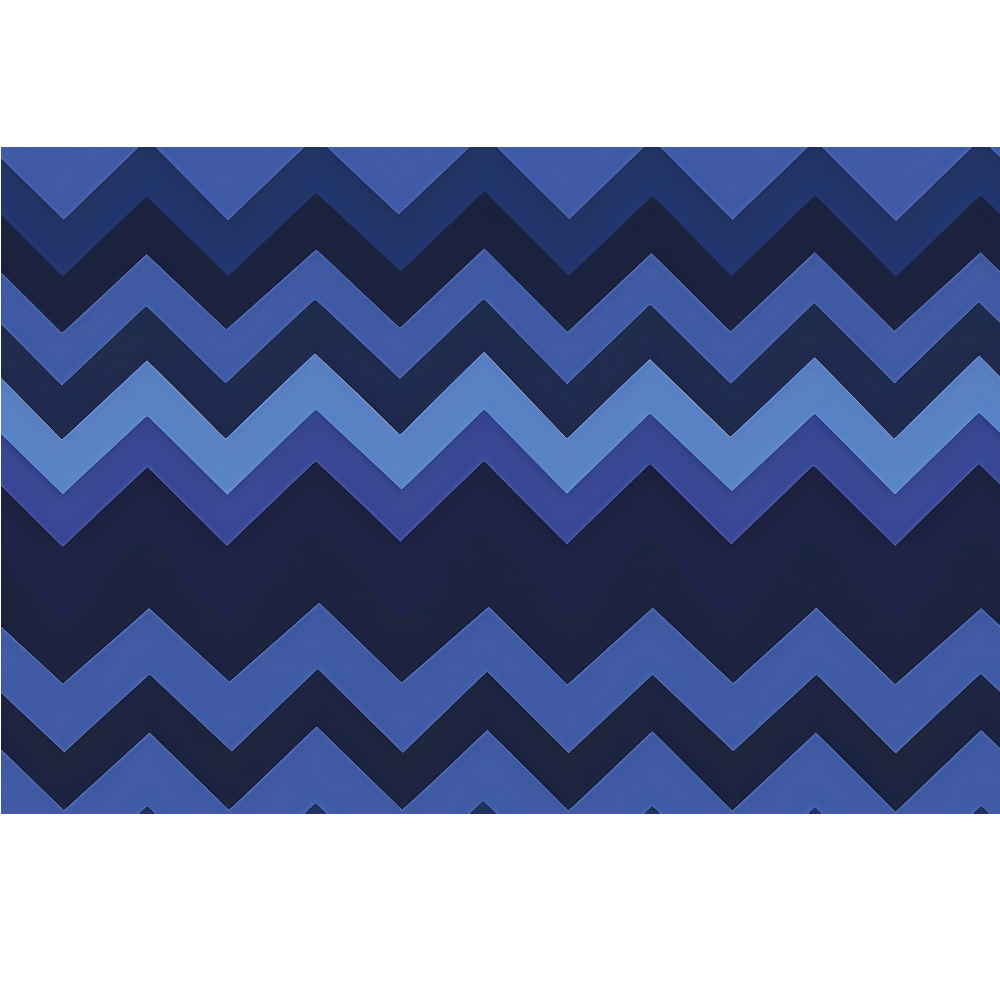 navy blue, royal blue, periwinkle, chevron pattern, zigzag stripes, geometric design, ombre effect, gradient colors,, fabric panel, modern style, contemporary pattern, blue tones, angular lines, repetitive motif, crafting material, sewing fabric, monochromatic palette