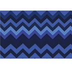 navy blue, royal blue, periwinkle, chevron pattern, zigzag stripes, geometric design, ombre effect, gradient colors,, fabric panel, modern style, contemporary pattern, blue tones, angular lines, repetitive motif, crafting material, sewing fabric, monochromatic palette