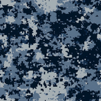 navy blue, light blue, gray, white, military camouflage, digital camo, pixelated pattern, geometric shapes, tactical design, army style, cotton fabric, quilting panel, modern camouflage, blue tones, military theme, uniform pattern, digital pixels, contemporary design, masculine colors, patriotic fabric