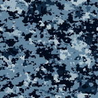 navy blue, light blue, gray blue, military camouflage, digital camouflage, pixelated pattern, tactical design, geometric shapes, irregular blocks, modern camo,, fabric panel, military theme, blue tones, contemporary pattern, angular design, pixelated texture, camouflage print, tactical fabric, geometric camouflage