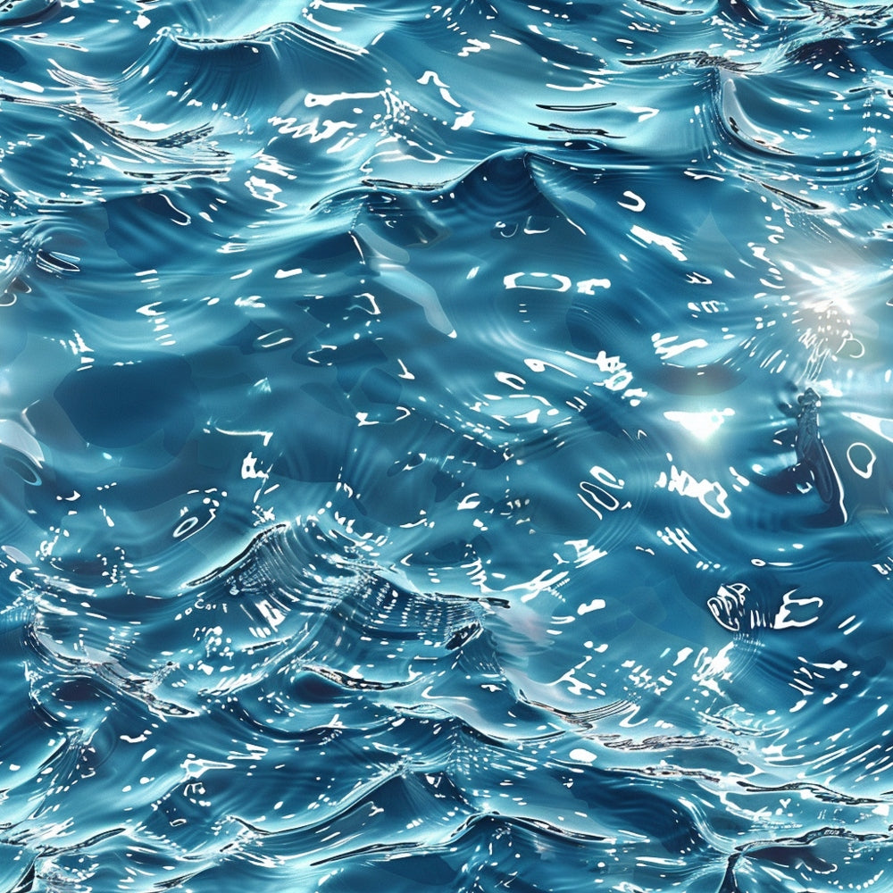 blue water, ocean waves, aqua, turquoise, teal, navy blue, water surface, ripples, flowing water, liquid texture, realistic water, sea pattern, ocean fabric,, fabric panel, nature pattern, water reflections, wave motion, maritime theme, coastal design