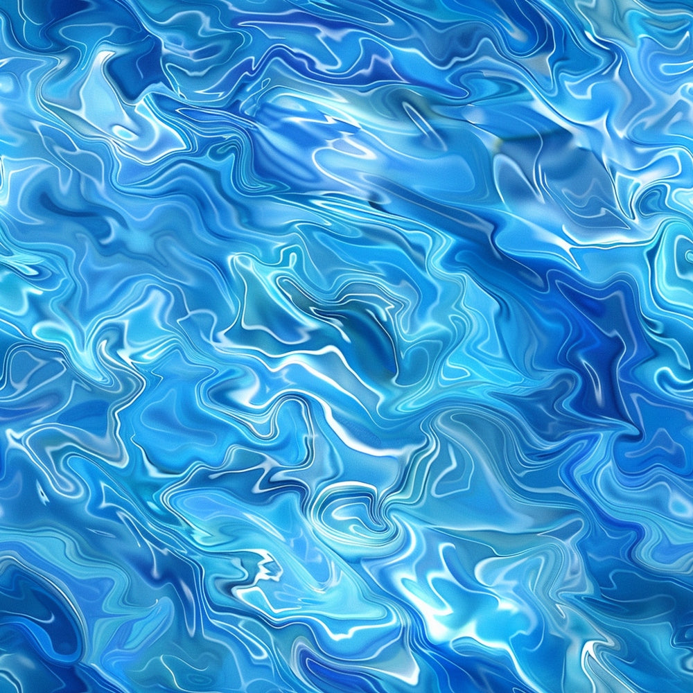 blue, aqua, turquoise, navy, white, water pattern, flowing design, liquid texture, marbled effect, swirled pattern, ocean waves, fluid motion, abstract design,, fabric panel, water ripples, contemporary style, organic shapes, seamless pattern, textile art