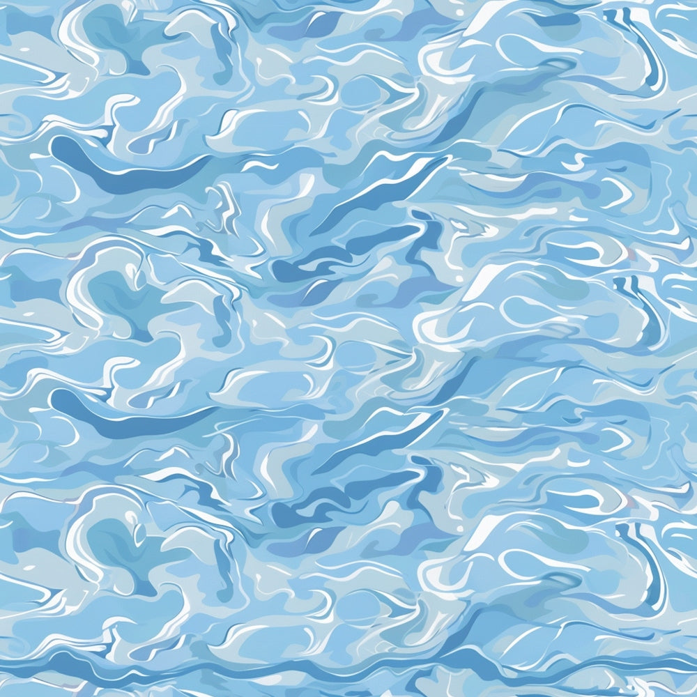 blue, light blue, white, water pattern, flowing waves, swirling design, marbled effect, abstract waves, ocean texture, fluid motion,, fabric panel, seamless pattern, wavy lines, water movement, aquatic theme, flowing curves, organic shapes, calm mood, liquid design