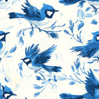 Blue Jay Feather Trails Pattern 10 Minky Fabric