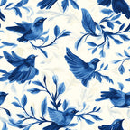 Blue Jay Feather Trails Pattern 13 Minky Fabric