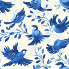 Blue Jay Feather Trails Pattern 14 Minky Fabric
