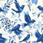 Blue Jay Feather Trails Pattern 16 Minky Fabric