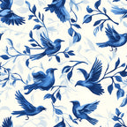 Blue Jay Feather Trails Pattern 5 Minky Fabric