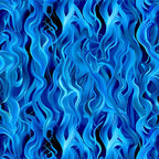 blue flames, fire pattern, electric blue, cobalt blue, navy blue, flowing flames, dynamic movement, abstract design, swirling pattern, flame motifs,, fabric panel, modern style, energetic mood, wave-like design, fluid lines, bright blue, dark blue accents, contemporary pattern, cotton fabric
